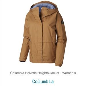Columbia Helvetia Heights Rain Jacket XS Tan